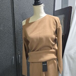 Styloso Tan Sweater Set